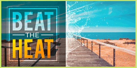 beat the heat graphic